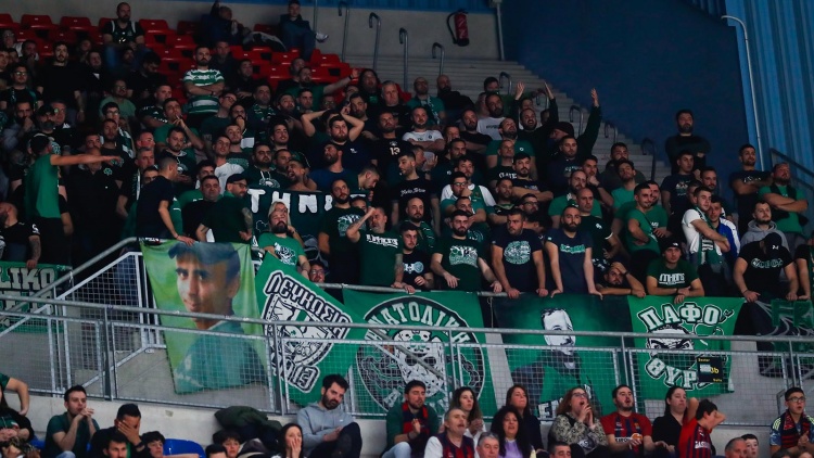 Δυναμικό παρών από τους φίλους του Παναθηναϊκού στην «Fernando Buesa Arena»