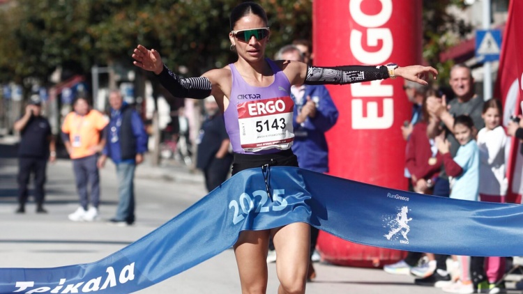 Η Ανθή Κυριακοπούλου του Παναθηναϊκού πρώτη στα 5χλμ. στο Running Τρίκαλα