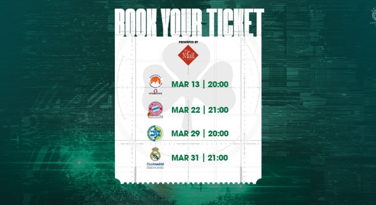 Διαθέσιμα τα εισιτήρια με Μπάγερν, Μακάμπι, Ρεάλ και Περιστέρι