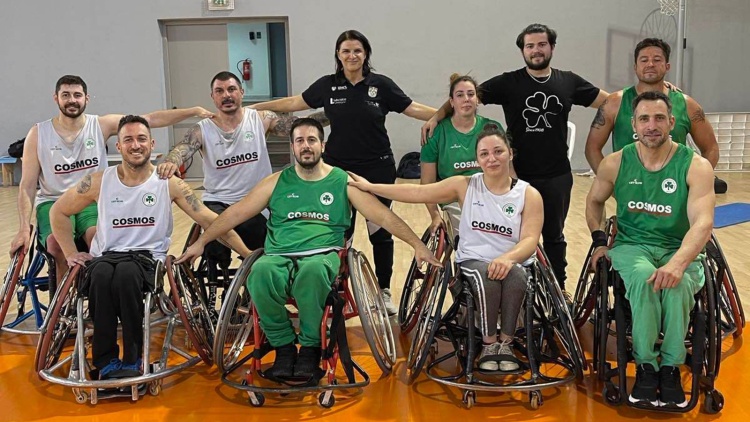 Με την Καπογιάννη η προπόνηση της ομάδας μπάσκετ με αμαξίδιο του Παναθηναϊκού!