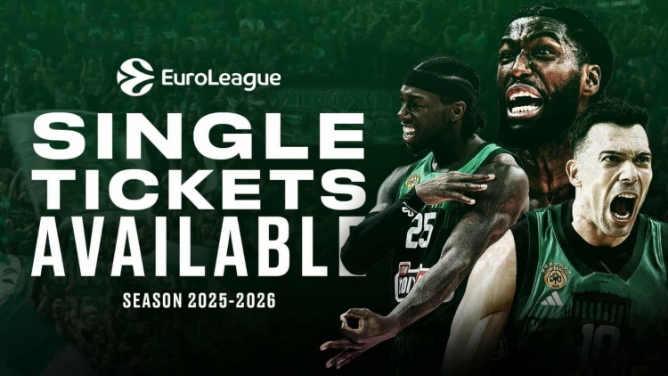 ΚΑΕ Παναθηναϊκός: Ξεκίνησε η διάθεση μεμονωμένων εισιτηρίων Euroleague – Περιορισμένες θέσεις λόγω 15.000 διαρκείας!