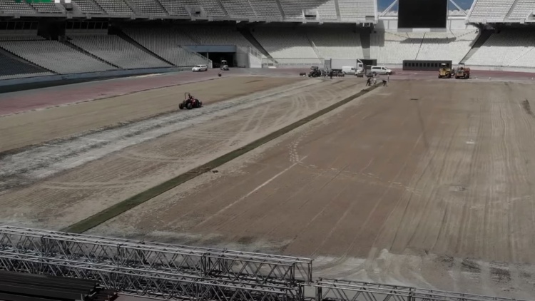 Προχωρούν οι εργασίες στο ΟΑΚΑ (vid)