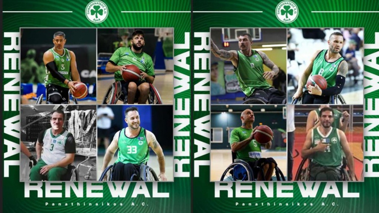 Οκτώ ανανεώσεις στο μπάσκετ με αμαξίδιο για τον Παναθηναϊκό!