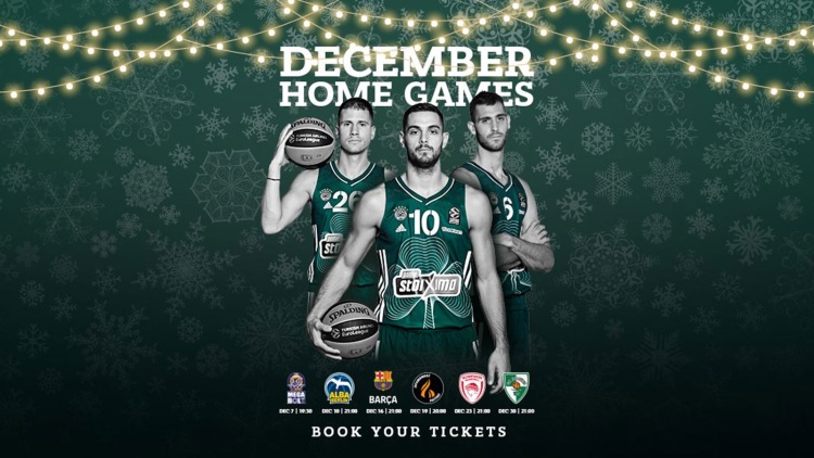 Διαθέσιμα τα εισιτήρια για όλους τους αγώνες του Παναθηναϊκού τον Δεκέμβρη!