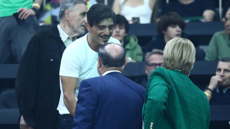 Στο ΟΑΚΑ για το 5ο παιχνίδι του Παναθηναϊκού με τη Μακάμπι ο Δ. Γιαννακόπουλος