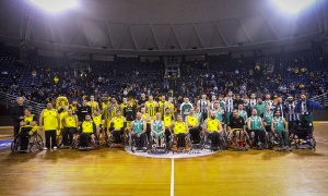 Υπέροχες στιγμές στο Αλεξάνδρειο με τις ομάδες μπάσκετ και μπάσκετ με αμαξίδιο (pics)